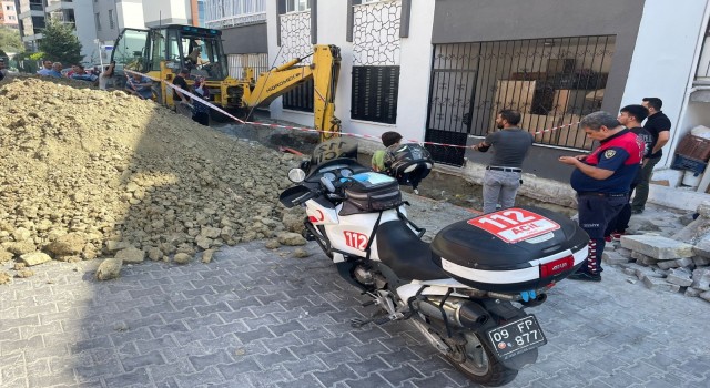 Toprak altında kalan işçi kurtarıldı