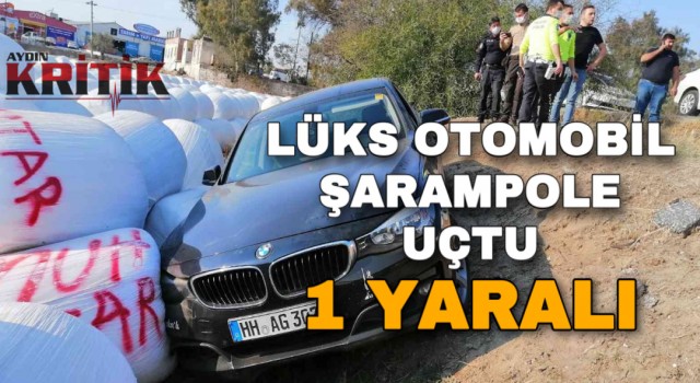 Lüks otomobil şarampole uçtu: 1 yaralı