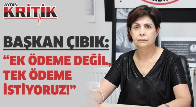 Aydınlı Tabip Odası Başkanı Çıbık; ”Ek ödeme değil, tek ödeme istiyoruz”