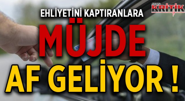 Ehliyetini kaptıranlara müjde Af geliyor!