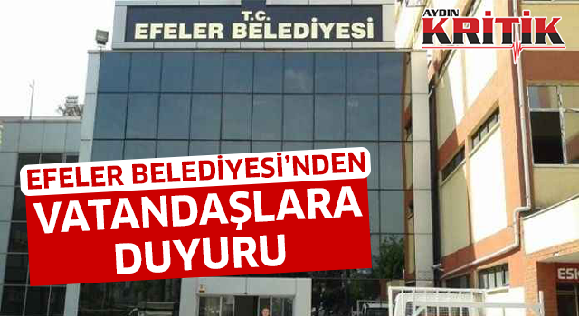 Efeler Belediyesi'nden yapılandırma duyurusu