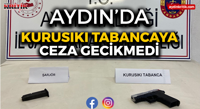 Aydın'da kurusıkı tabancaya ceza gecikmedi
