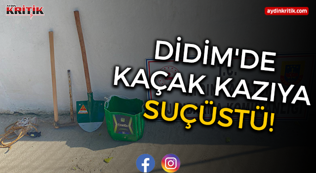 Didim'de kaçak kazıya suçüstü!