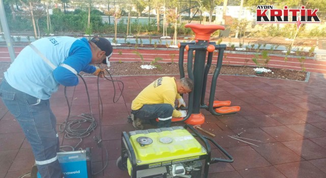 Didim’de Park ve Spor Alanlarına Bakım