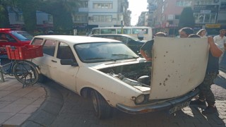 Aydın’da otomobil yangını panikletti