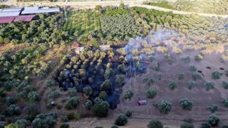 Kaynak yaparken arazisini yaktı