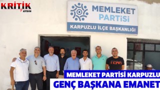 Memleket Partisi Karpuzlu genç başkana emanet