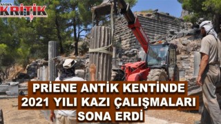 Priene antik kentinde 2021 yılı kazı çalışmaları sona erdi