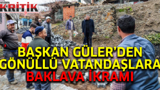 Başkan Güler'den Gönüllü vatandaşlara baklava ikramı