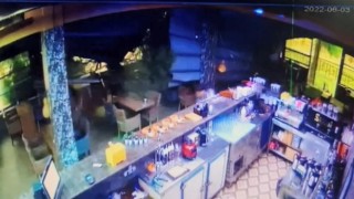 Dev çam ağacı kafenin üstüne böyle devrildi