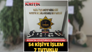 Aydın'da uyuşturucu operasyonu: 54 kişiye işlem, 7 tutuklu
