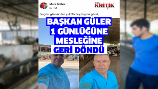 Başkan Güler, bir günlüğüne mesleğine geri dönüp hayvanlar için çalıştı