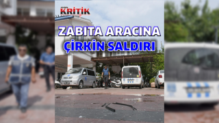 KUŞADASI BELEDİYESİ’NİN ZABITA ARACINA VANDALLARDAN ÇİRKİN SALDIRI