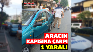 Motosiklet, aniden açılan aracın kapısına çarptı: 1 yaralı