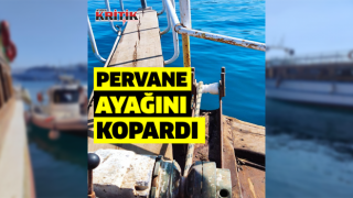 Teknenin pervanesi ayağını kopardı