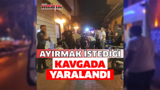 Yoldan geçerken ayırmak istediği kavgada bacağından vuruldu