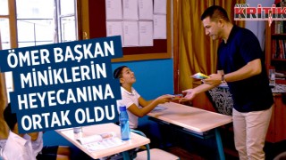 Ömer başkan miniklerin heyecanına ortak oldu