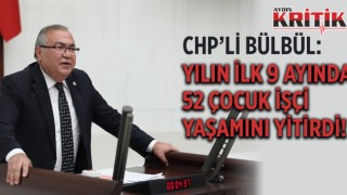 CHP’Lİ BÜLBÜL: YILIN İLK 9 AYINDA 52 ÇOCUK İŞÇİ YAŞAMINI YİTİRDİ!