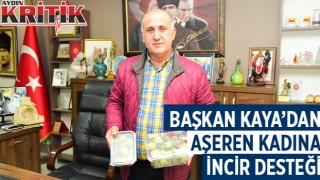 Başkan Kaya'dan aşeren kadına İncir desteği