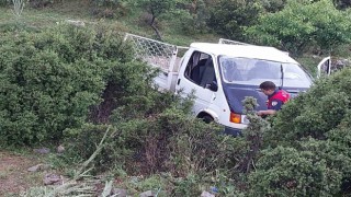 Aydın'da kamyonet şarampole yuvarlandı 1 yaralı