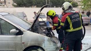 Aydın'da LPG'li otomobil alev aldı