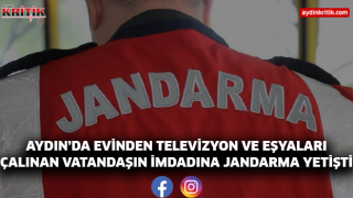 AYDIN'DA EVİNDEN TELEVİZYON VE EŞYALARI ÇALINAN VATANDAŞIN İMDADINA JANDARMA YETİŞTİ