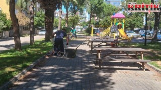 Efeler’de park ve yeşil alanlarda bakım çalışması