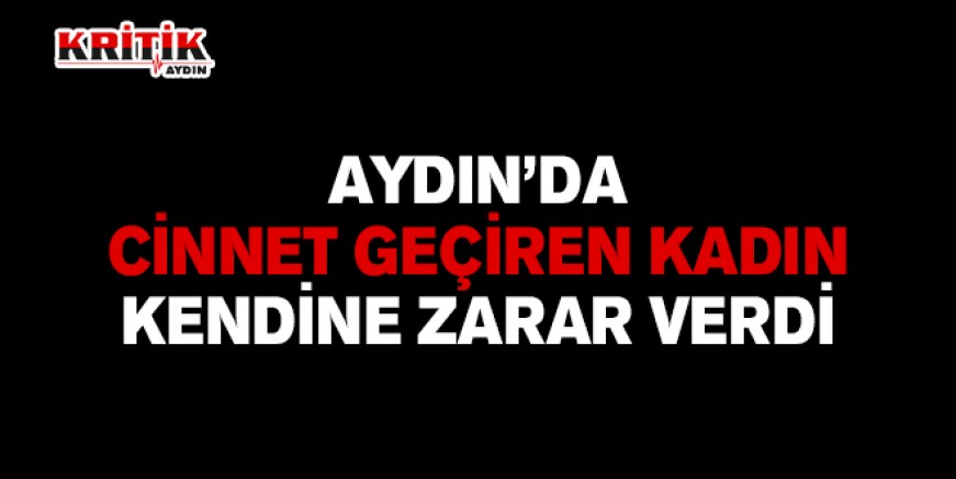 Aydın'da cinnet geçiren kadın kendine zarar verdi