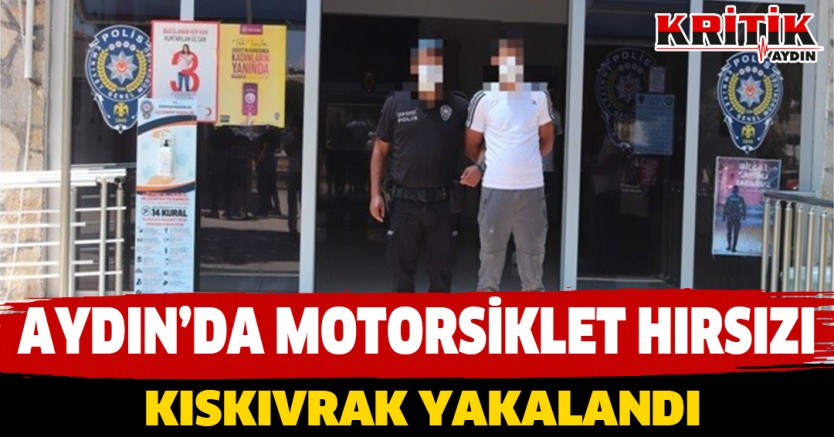 Aydın'da Motorsiklet Hırsızı Kıskıvrak Yakalandı