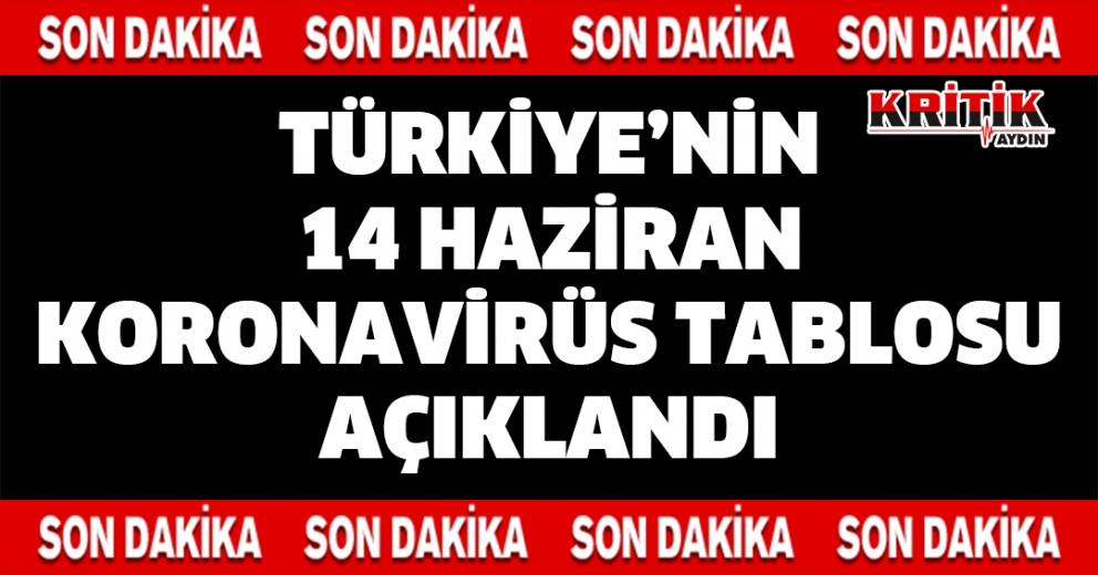 Son Dakika: Türkiye'nin 14 Haziran Koronavirüs Tablosu Açıklandı