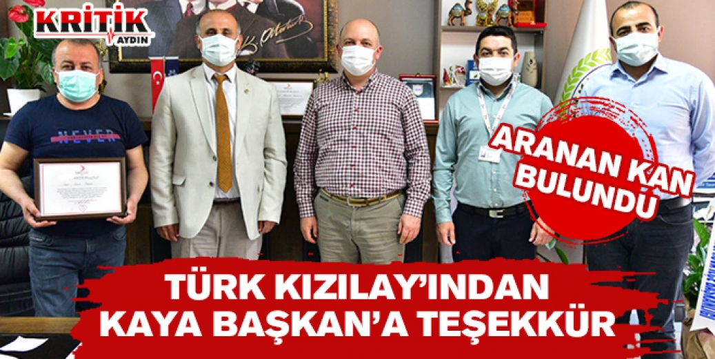 Türk Kızılay'ından Kaya başkana teşekkür