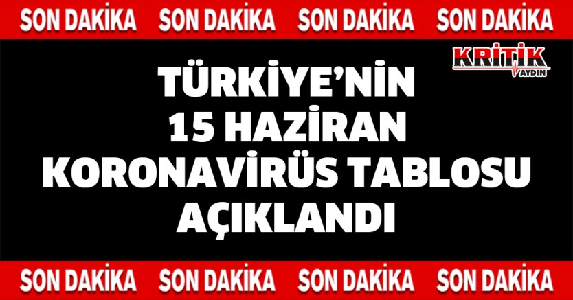 Türkiye'nin 15 Haziran Koronavirüs Tablosu Açıklandı